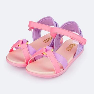 Imagem de Sandália Papete Infantil Pampili Fly Mini Calcanhar Comfy Lilás/Rosa-Feminino