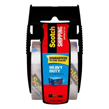 Imagem de Scotch Fita de embalagem resistente, 4,8 cm x 22,2 m, projetada para embalagem, envio e correspondência, vedação forte em todos os tipos de caixa, núcleo de 3,8 cm, transparente, 1 rolo com