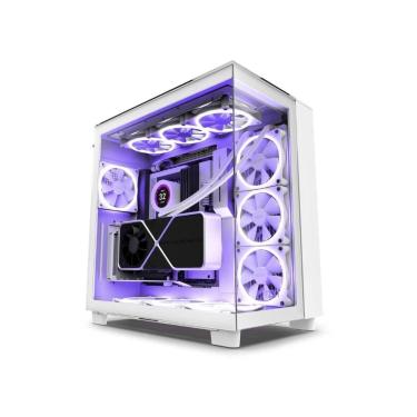 Imagem de Gabinete Gamer NZXT H9 Elite Mid Tower CM-H91EW-01 Superior, Lateral e Frontal Vidro Branco (Fosco)