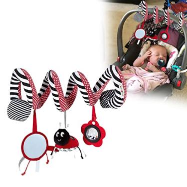 Imagem de Brinquedos de Carrinho de bebê Pendurados Em Forma de Animal Colorido, Com Pingente de Pelúcia e Mordedor, Melhor Presente de bebê para Brinquedo de Chocalhos de Som de Sino (1)