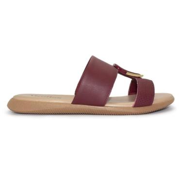 Imagem de Tamanco Usaflex Feminino Rasteiro Couro Casual MM0601