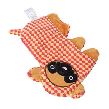 Imagem de Brinquedos de Pelúcia para Cães, Alívio Seguro da Mordida da Ansiedade Brinquedos Molares de Pelúcia para Cães Interessantes para a Maioria Dos Cães (Cachorro Laranja)