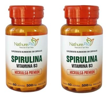 Imagem de Kit Spirulina Vitamina B3 Microalga Premium 60 Cápsulas
