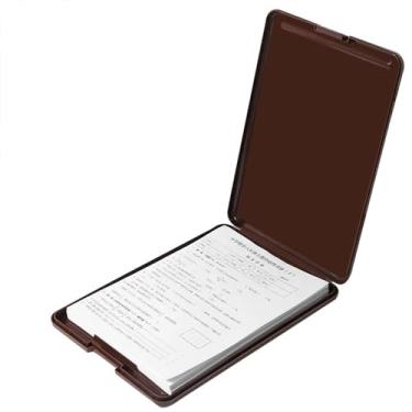 Imagem de Organizador de papel para documentos, caixa de arquivo a4, mesa transparente, armazenamento, escritório, escola, acessórios para pastas organizadoras de escritório (marrom)