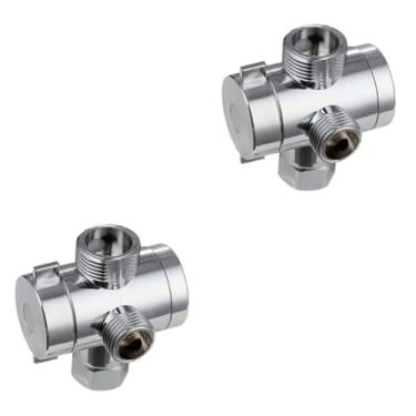 Imagem de Veemoon 2 Unidades Desviador De Braço De Chuveiro Cremalheira Do Vapor Para Potes Nuvens Para Teto Separador De Água Adaptador Rolha De Pia De Cozinha Um Em Dois Fora Lavar a Cabeça