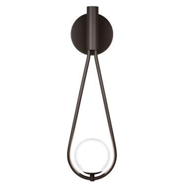 Imagem de Luminária Parede Arandela Gota Tubo Globo Vidro Lavabo Preto