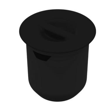 Imagem de LIXEIRA DE EMBUTIR REDONDA PARA PIA COZINHA 8 LITROS PRETO VULCANO