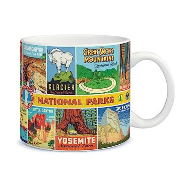 Imagem de Cavallini Caneca de café vintage, caneca de cerâmica com design de parques nacionais