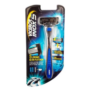Imagem de Aparelho de Barbear Viceroy Inox5 com 1 Unidade + 1 Carga