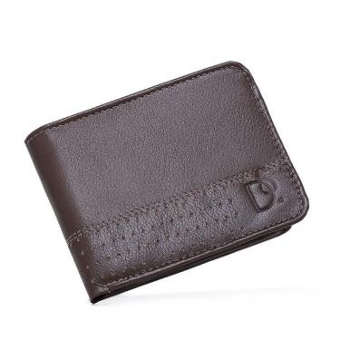 Imagem de Carteira em Couro Masculina Grande Com Porta CNH Fixo Compartimento Para Moedas Cedulas Cartoes