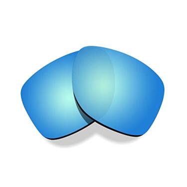 Imagem de Littlebird4 Lentes de reposição polarizadas premium de 1,5 mm para óculos de sol Oakley Gauge 8 L OO4124-xx (62 mm) - Multiopções (espelhado azul gelo)
