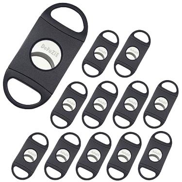 Imagem de Defuzie Cortador de charuto, cortador de charuto de guilhotina, lâmina de aço inoxidável, ferramenta para cortar charutos - pacote com 12