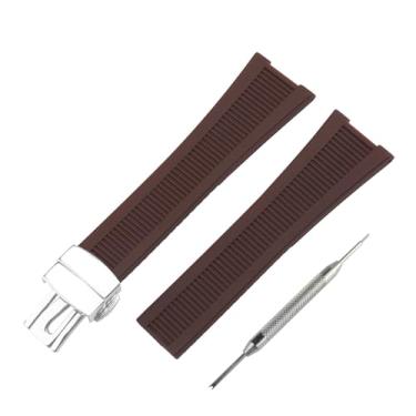 Imagem de JETHENG Pulseira de relógio de borracha de silicone de substituição para Patek Philippe Nautilus 5711 1A010 5712 5712G 5726 5980 13 mm x 25 mm pulseira esportiva masculina