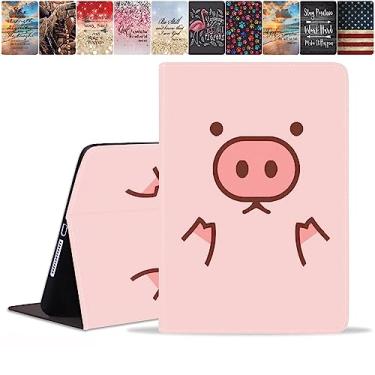 Imagem de FQTBCEARI Capa para Samsung Galaxy Tab S6 Lite 10,4 polegadas 2022/2020 (SM-P610/P613/P615/P619), capa fina de couro PU com suporte para despertar/hibernar automaticamente, desenhos animados fofos