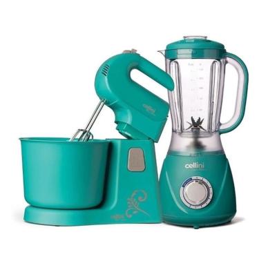 Imagem de Kit Cellini Liquidificador e Batedeira Turquesa 