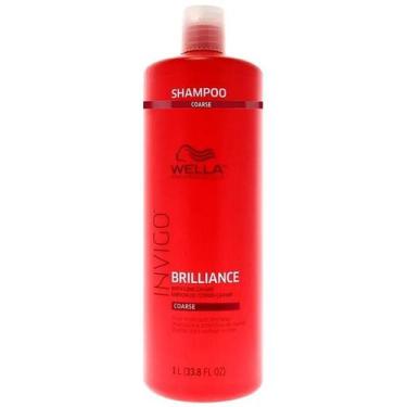 Imagem de Shampoo Wella Invigo Brilliance Coarse 1L - Corrige Cor E Protege Cabe