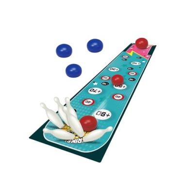 Imagem de UGPLM Crianças conjunto de boliche jogo de mesa educacional habilidades motoras diversão mesa curling jogo de tabuleiro bola de ondulação para adultos festa