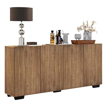 Imagem de Aparador Buffet Multimóveis Veneza 4 Portas Fg3557 Rustic/preto