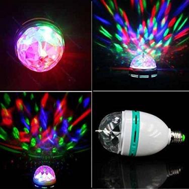 Imagem de Lampada Led Giratoria Rgb Colorido Bola Maluca Bivolt com Bocal