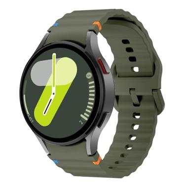 Imagem de Pulseira de silicone macio compatível com Samsung Galaxy Watch 7 de 44 mm e 40 mm, pulseira esportiva respirável para Galaxy Watch7, feminina e masculina