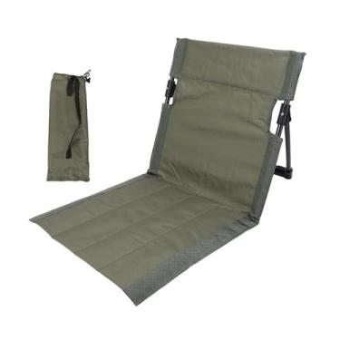 Imagem de Espreguiçadeira Confortável, Leve, Portátil, Design Vibrante, Material Respirável, Cadeira Preguiçosa Dobrável Com Encosto para Gramado, Viagens, Acampamento, Pesca (DO Verde)