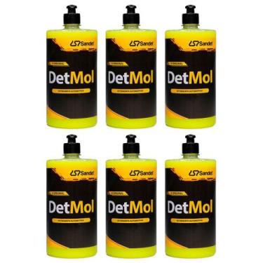 Imagem de 6 Shampoo Automotivo DetMol 1 Sandet Pra Limpar Motor Moto