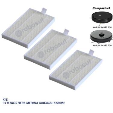 Imagem de Kit Filtros Hepa Para Robô Aspirador Kabum Smart 500 E 700 - Robosul