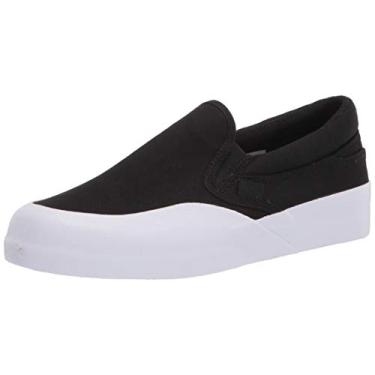 Imagem de DC Tênis de skate unissex infantil Infinite sem cadarço, Preto/branco, 10.5 Little Kid