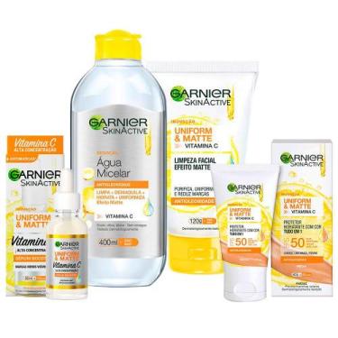 Imagem de Garnier Skin Uniform & Matte Vitamina C Kit  Sérum + Gel de Limpeza + 