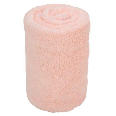 Imagem de Manta / mantinha para bebê soft bublim microfibra rolinho, ROSA CLARO
