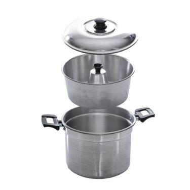 Imagem de kit Forma Pudim Banho Maria E Panela De Alumínio 2 X 1 Alta - ASC