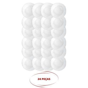 Imagem de Conjunto de 24 Pratos Rasos 23cm Vidro Primavera Duralex - NoBrand