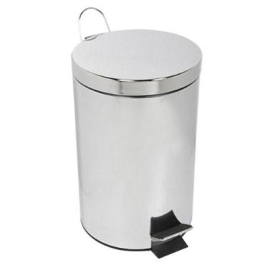 Imagem de Lixeira Aço com Pedal Redonda 12L - Just Home Collection