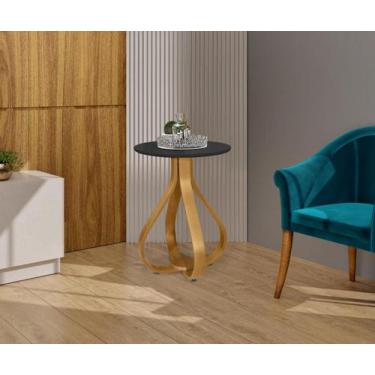Imagem de Mesa Lateral Tampo MDF 45x72cm Inovare Nature/Preto - Rede Móveis