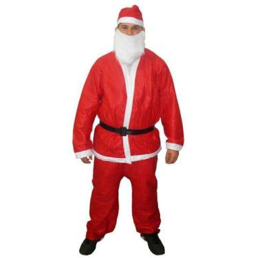 Imagem de Roupa Completa Papai Noel Natal Natalino Com Gorro Fantasia (BSL-36041