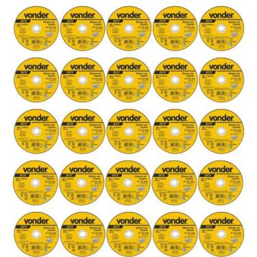 Imagem de 25 Un - Disco De Corte 4 1/2 (115,0 X 1,0x 22,23) Dcv Vonder