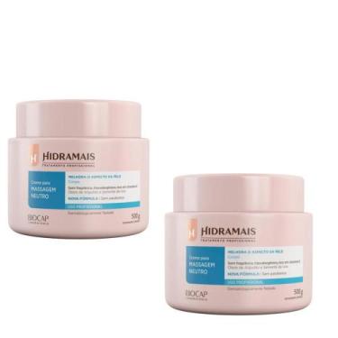 Imagem de kit 2 Creme desodorante Hidramais massagem Neutro 500g