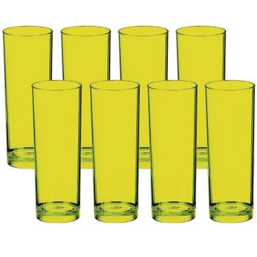 Imagem de Kit De Copos 8 Copos Grandes Jogo Long Drink 330ml Boccati Cor:verde