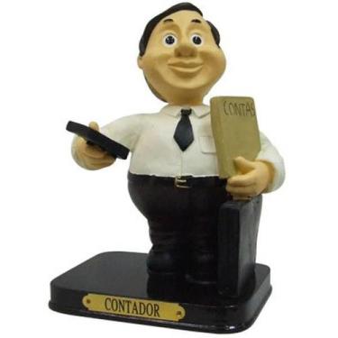 Imagem de Boneco Profissional Contador Miniatura Decoração 14cm - Zona Livre