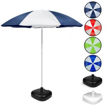 Imagem de Guarda-Sol Praia Camping Piscina Pescaria 1.8m FPS 70 Poliéster + Base