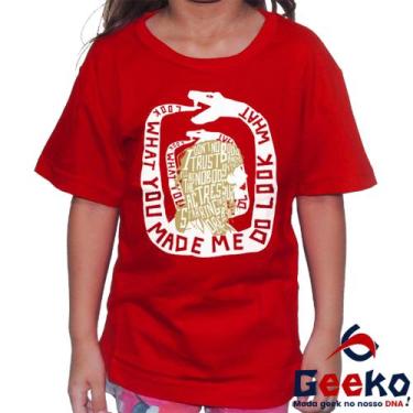 Imagem de Camiseta Infantil Taylor Swift 100% Algodão Look What You Made Me Do P