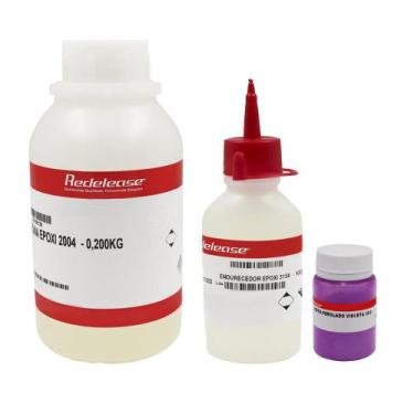 Imagem de Kit Fabricação de Tábuas Resinadas com Pigmento Perolado Violeta - Red