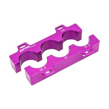 Imagem de Deevoka Morsa de mandíbula para bicicleta, garfo dianteiro, braçadeira de cubo, suporte de ferramenta de reparo, liga de alumínio, morsa universal para cubos, 12.1x5.7x1.8 Cm