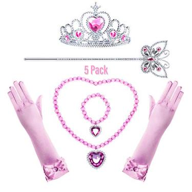 Imagem de Conjunto de acessórios de fantasia de princesa para festa infantil, Pink(aurora), Aurora