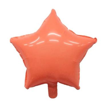 Imagem de Balão de Festa Metalizado 18" 45cm - Estrela Laranja Candy - 1 unidade