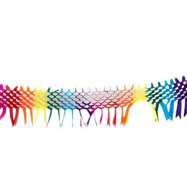 Imagem de Franja Sanfonada Decorativa de Papel - Colorida  - 1 unidade - Rizzo