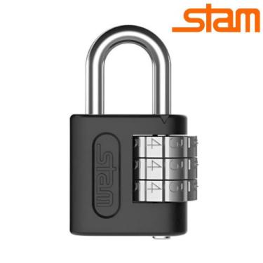 Imagem de Cadeado Com Segredo Stam 25mm, Preto