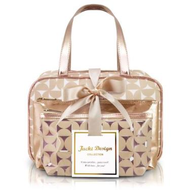 Imagem de Kit de Necessaire com 3 pçs Glitz Jacki Design Dourado
