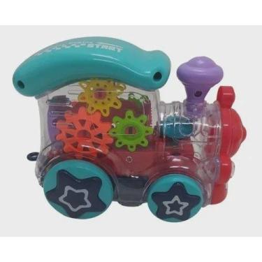 Imagem de Brinquedo Infantil Trenzinho Locomotiva Engrenagem Mecânica. - toy kin