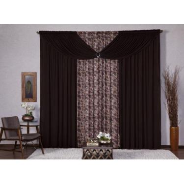 Imagem de Cortina com Bando Decorativa para Sala Quarto Escritório Malha Gel Lui